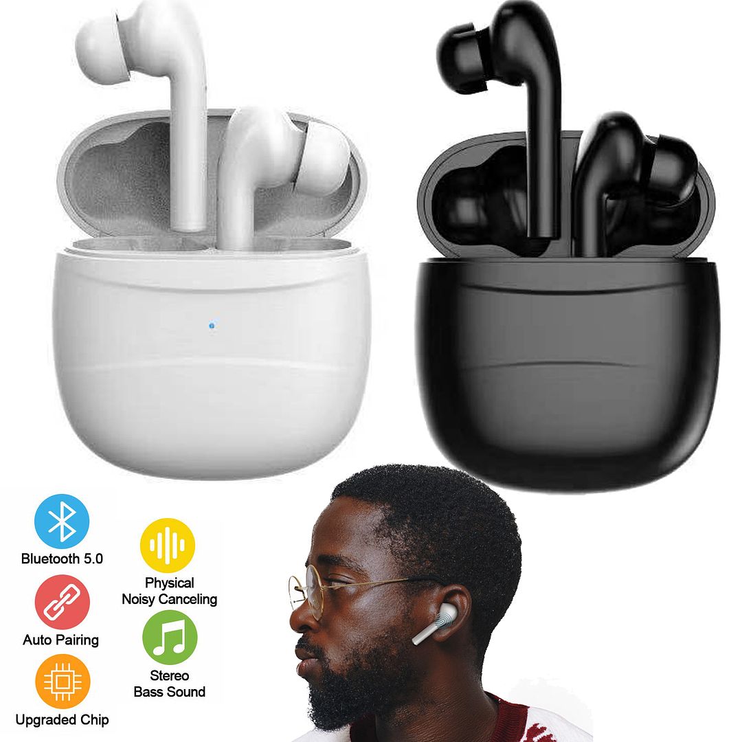 Wireless Bluetooth Earbuds Stereo Earphones with Mic For Samsung S20